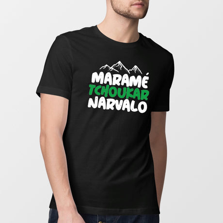 T-Shirt Homme Maramé tchoukar narvalo Noir