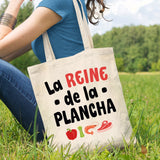 Tote bag La reine de la plancha Beige