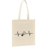 Tote bag Rythme cardiaque badminton 