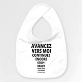 Bavoir Bébé Avancez vers la perfection Blanc