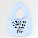 Bavoir Bébé J'peux pas j'suis en pyjama Bleu