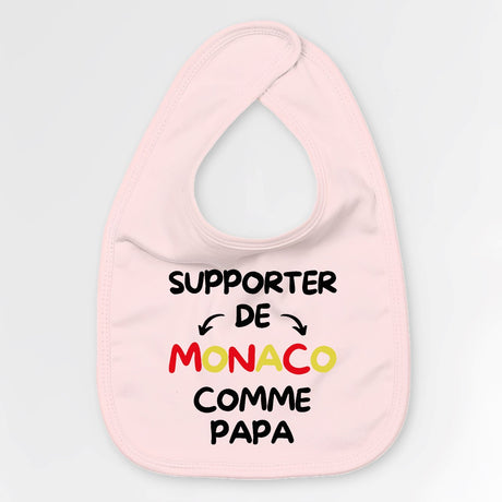 Bavoir Bébé Supporter de Monaco comme papa Rose