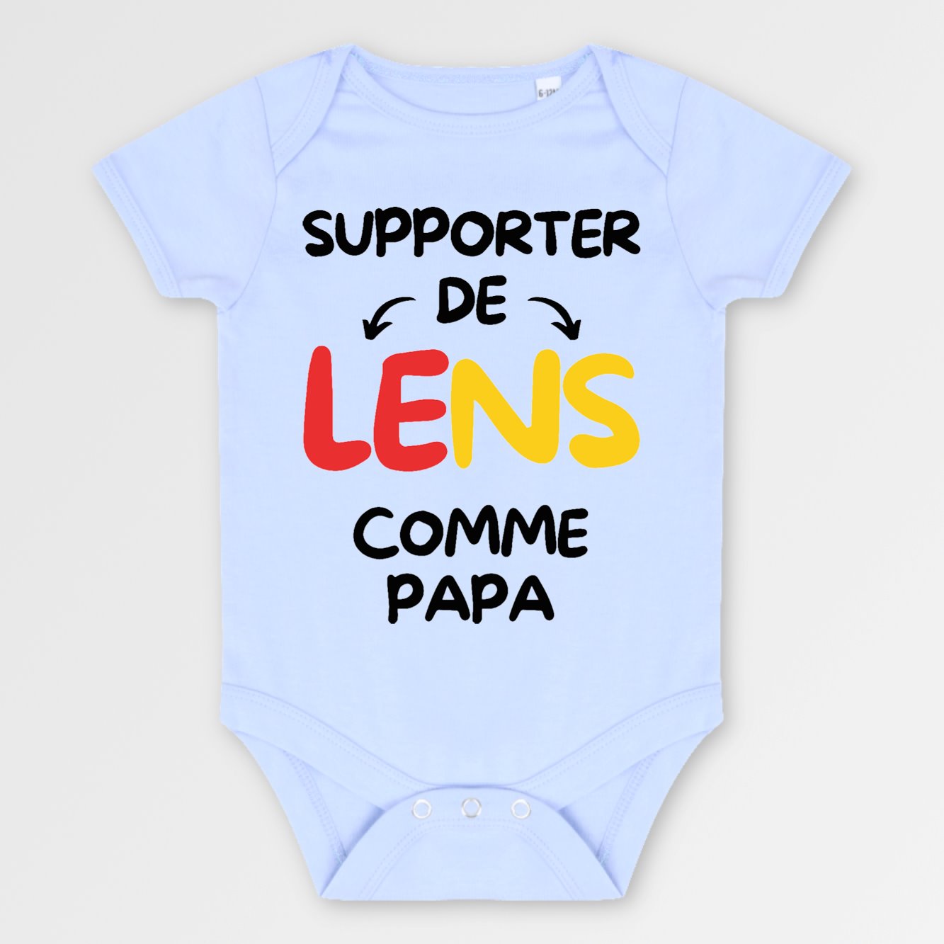 Body Bébé Supporter de Lens comme papa Bleu