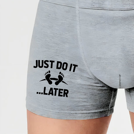 Boxer Homme Just do it later Gris