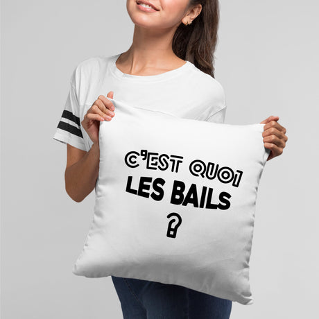 Coussin C'est quoi les bails Blanc