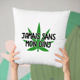 Coussin Jamais sans mon oinj Blanc