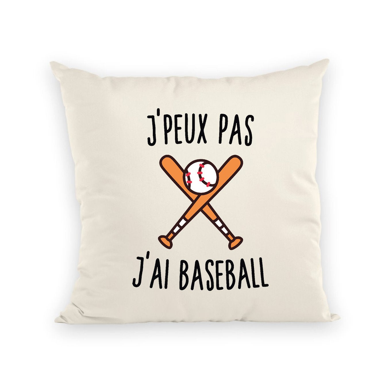 Coussin J'peux pas j'ai baseball 