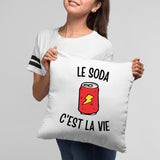 Coussin Le soda c'est la vie Blanc