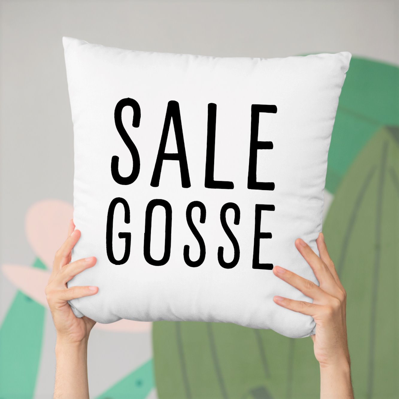 Coussin Sale gosse Blanc