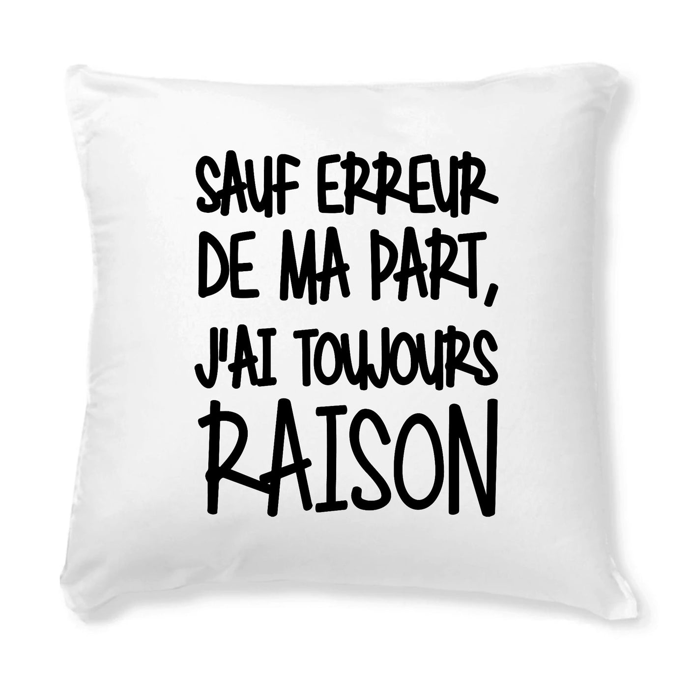 Coussin Sauf erreur j'ai raison 