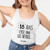 Débardeur Femme Anniversaire 18 ans Blanc