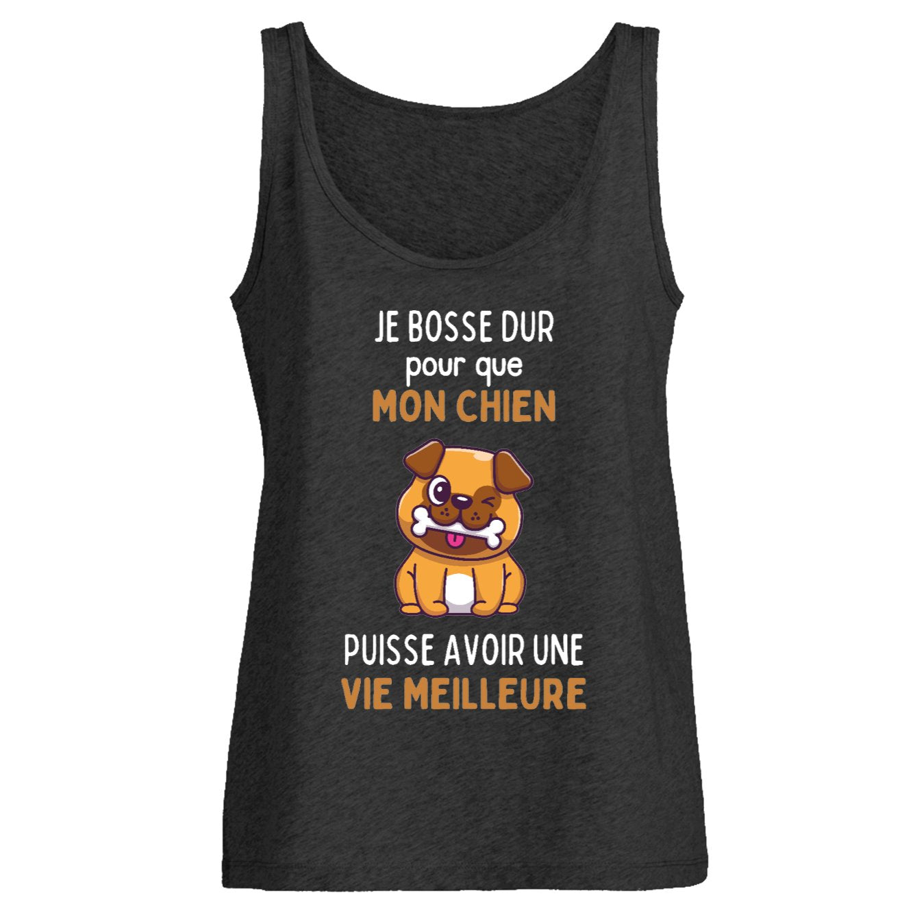 Débardeur Femme Je bosse dur pour mon chien 