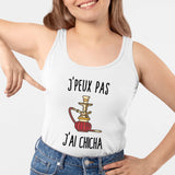 Débardeur Femme J'peux pas j'ai chicha Blanc