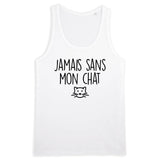 Débardeur Homme Jamais sans mon chat 