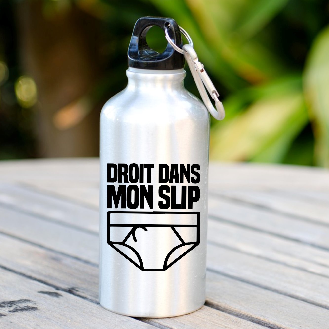 Gourde Droit dans mon slip Blanc