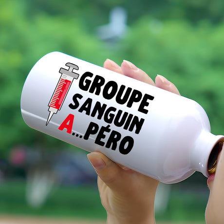 Gourde Groupe sanguin Apéro Blanc
