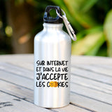 Gourde J'accepte les cookies Blanc