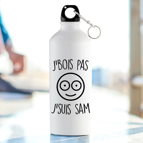 Gourde J'bois pas j'suis Sam Blanc
