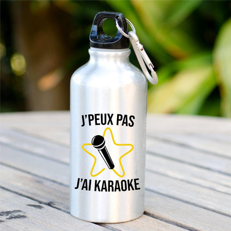 Gourde J'peux pas j'ai karaoke Blanc
