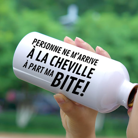 Gourde Personne ne m'arrive à la cheville Blanc
