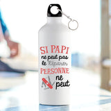 Gourde Si papi ne peut pas pas le réparer Blanc