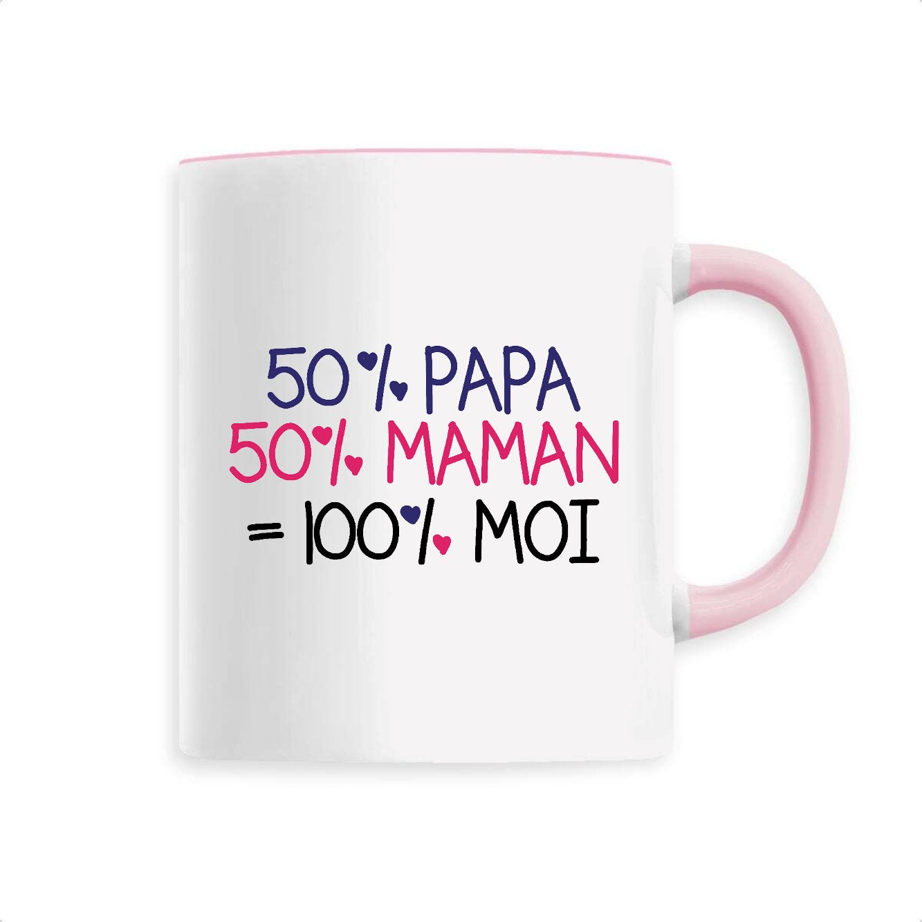 Mug 50% maman 50% papa 