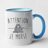 Mug Attention je mords Bleu