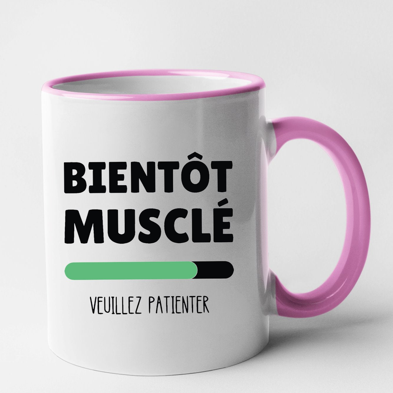 Mug Bientôt musclé Rose