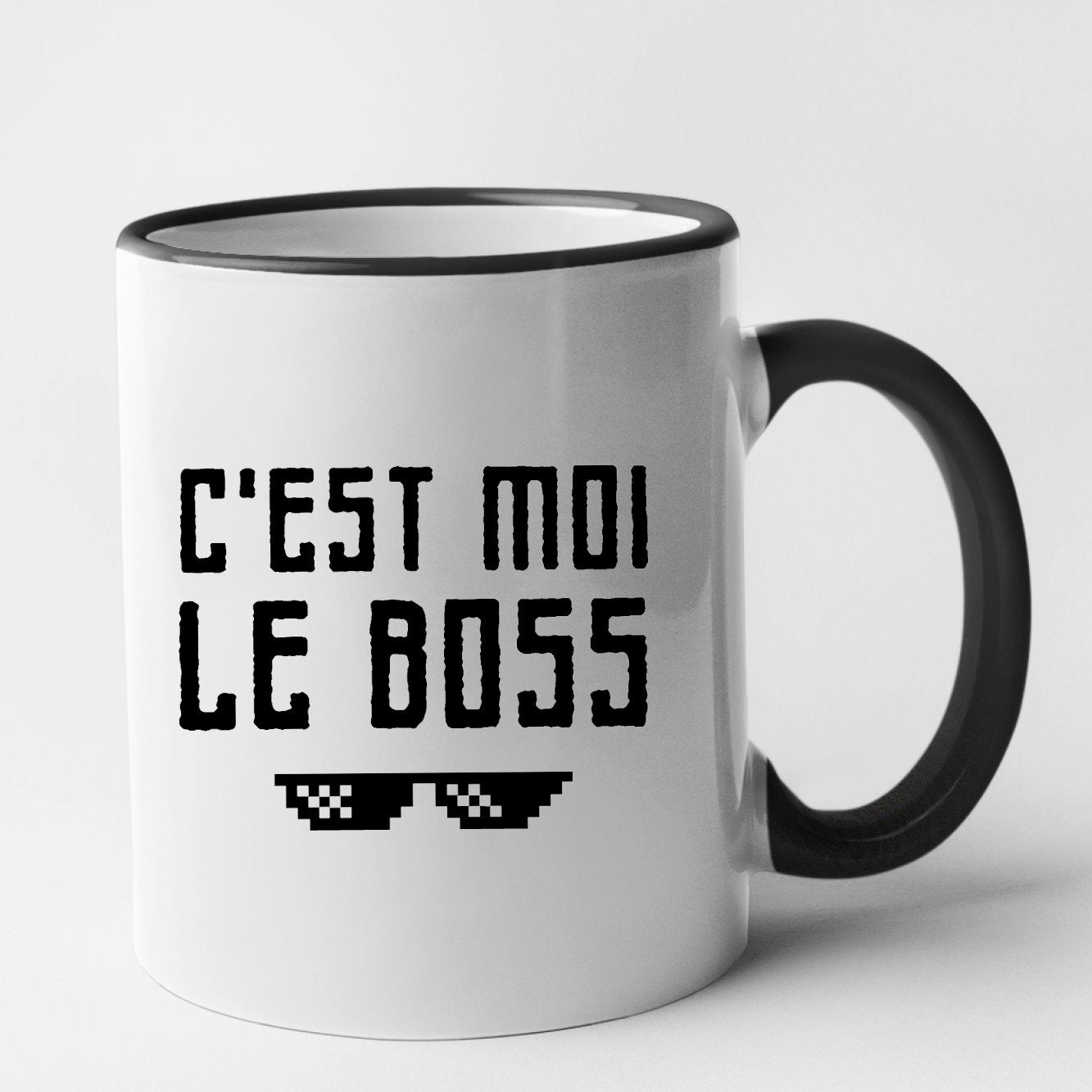 Mug C'est moi le boss Noir