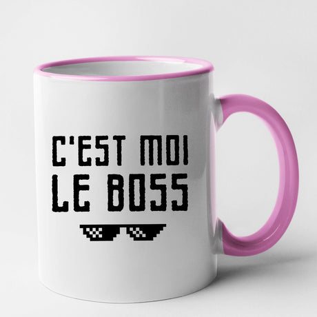 Mug C'est moi le boss Rose