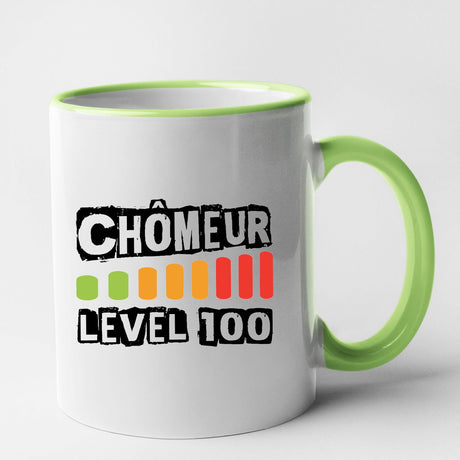 Mug Chômeur level 100 Vert
