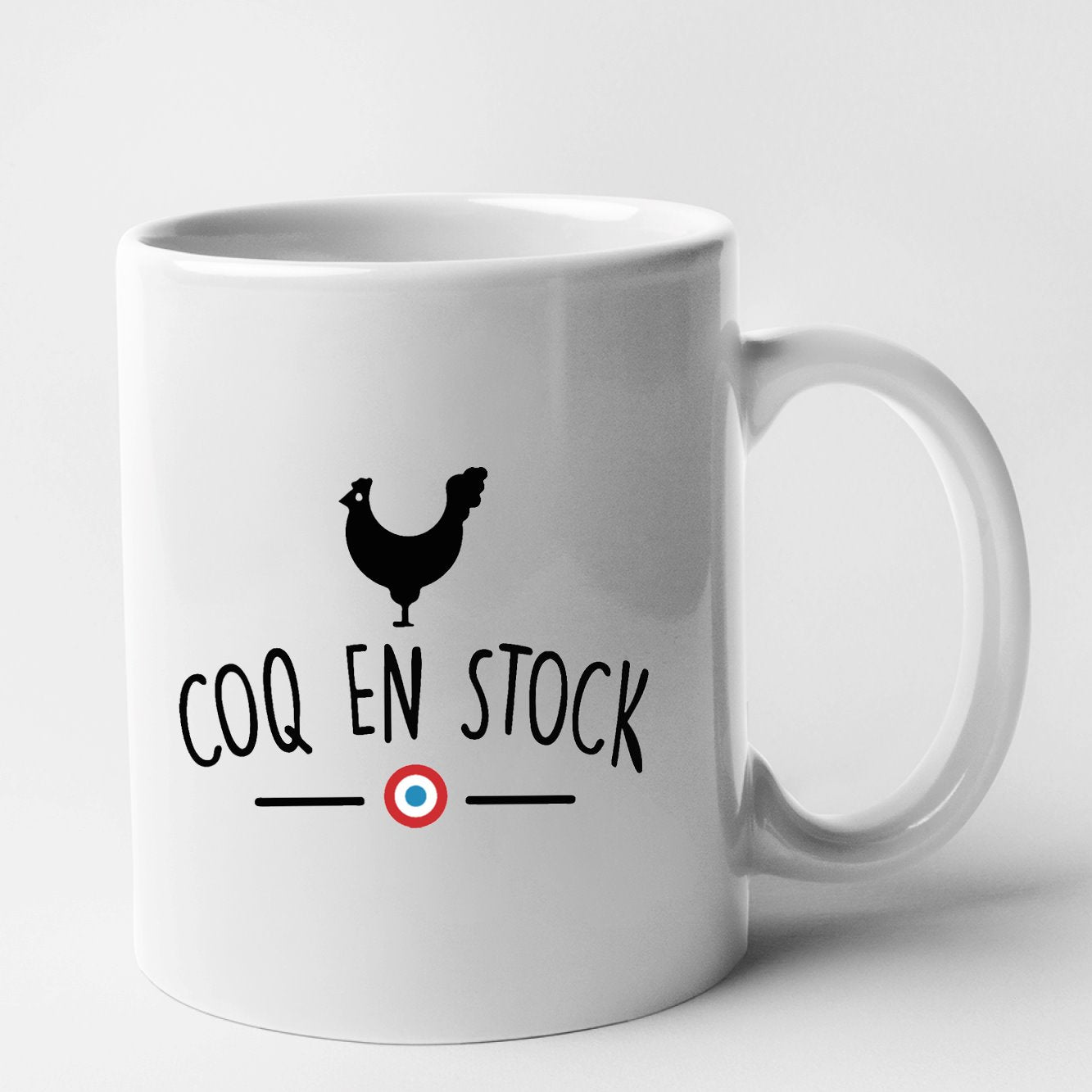 Mug Coq en stock Blanc