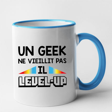 Mug Geek level-up Bleu