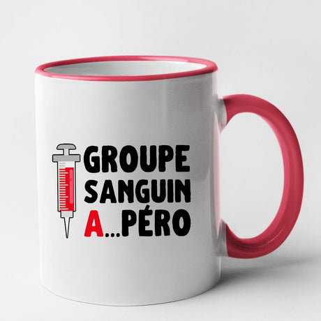 Mug Groupe sanguin Apéro Rouge