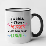 Mug J'ai décidé d'être heureux Noir