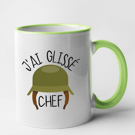 Mug J'ai glissé chef Vert