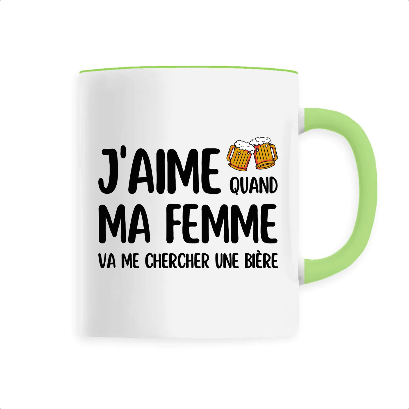 Mug J'aime quand ma femme va me chercher une bière 