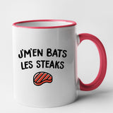 Mug J'm'en bats les steaks Rouge