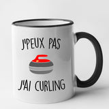 Mug J'peux pas j'ai curling Noir