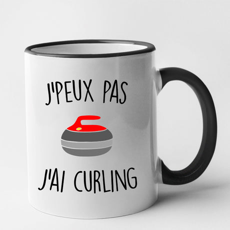 Mug J'peux pas j'ai curling Noir
