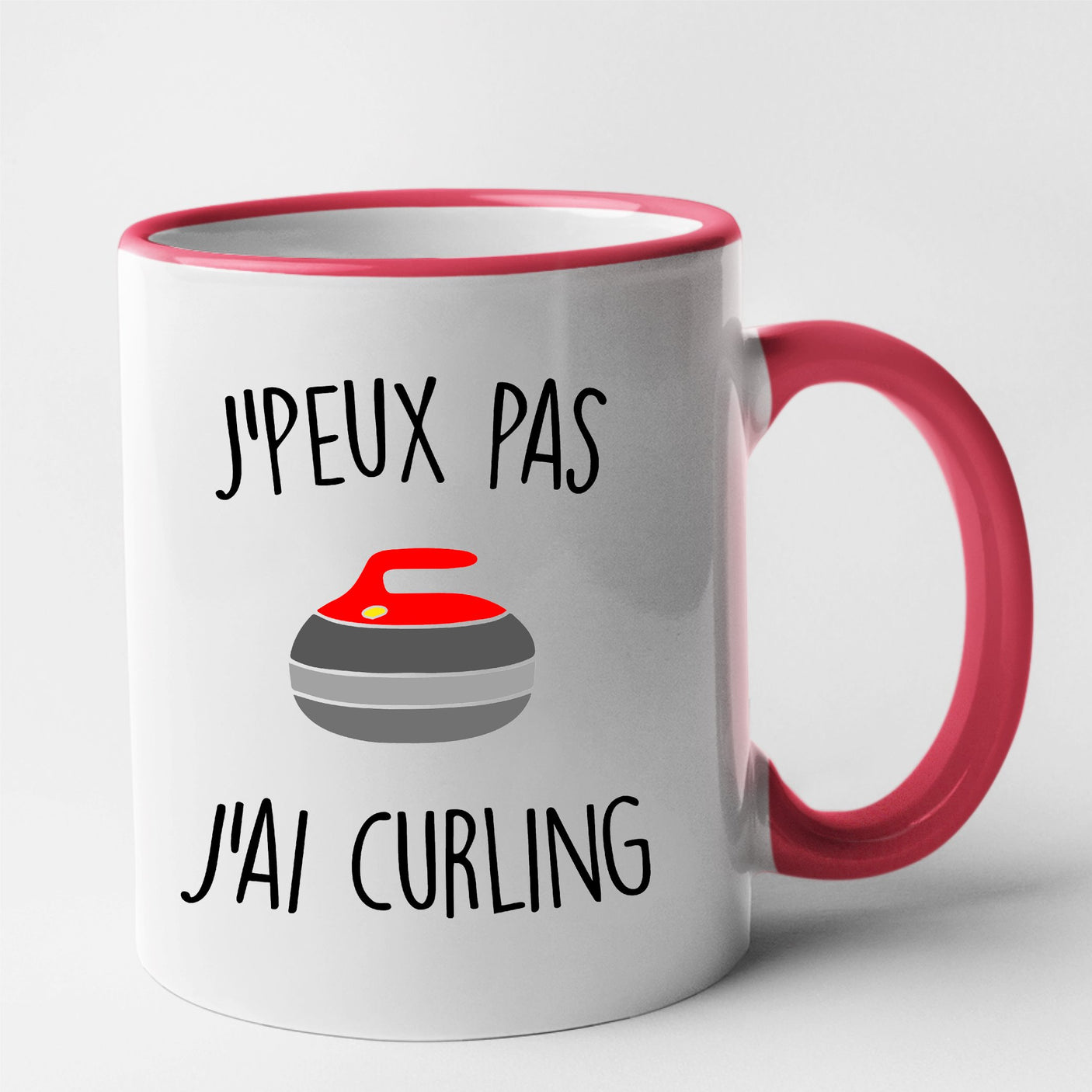 Mug J'peux pas j'ai curling Rouge