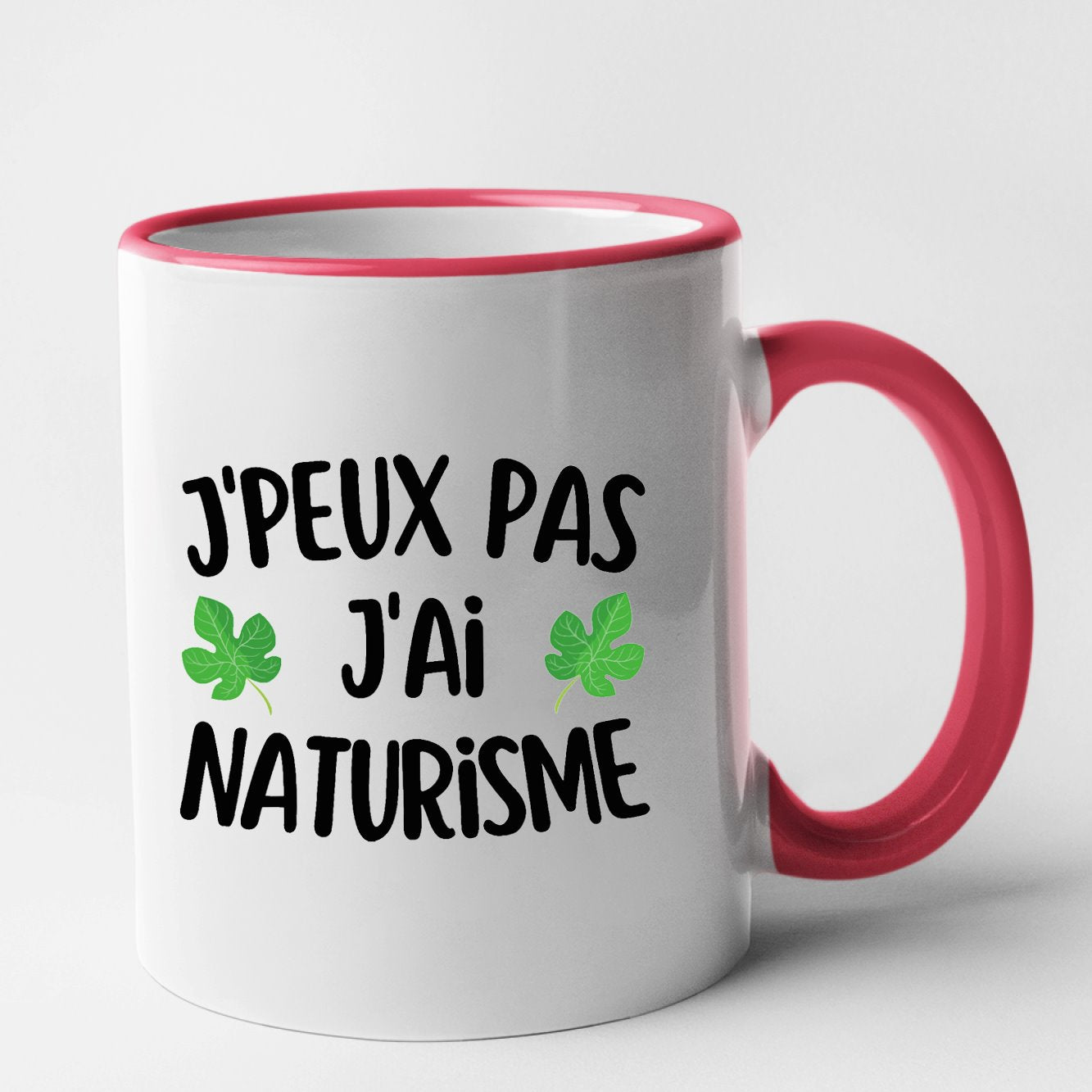 Mug J'peux pas j'ai naturisme Rouge