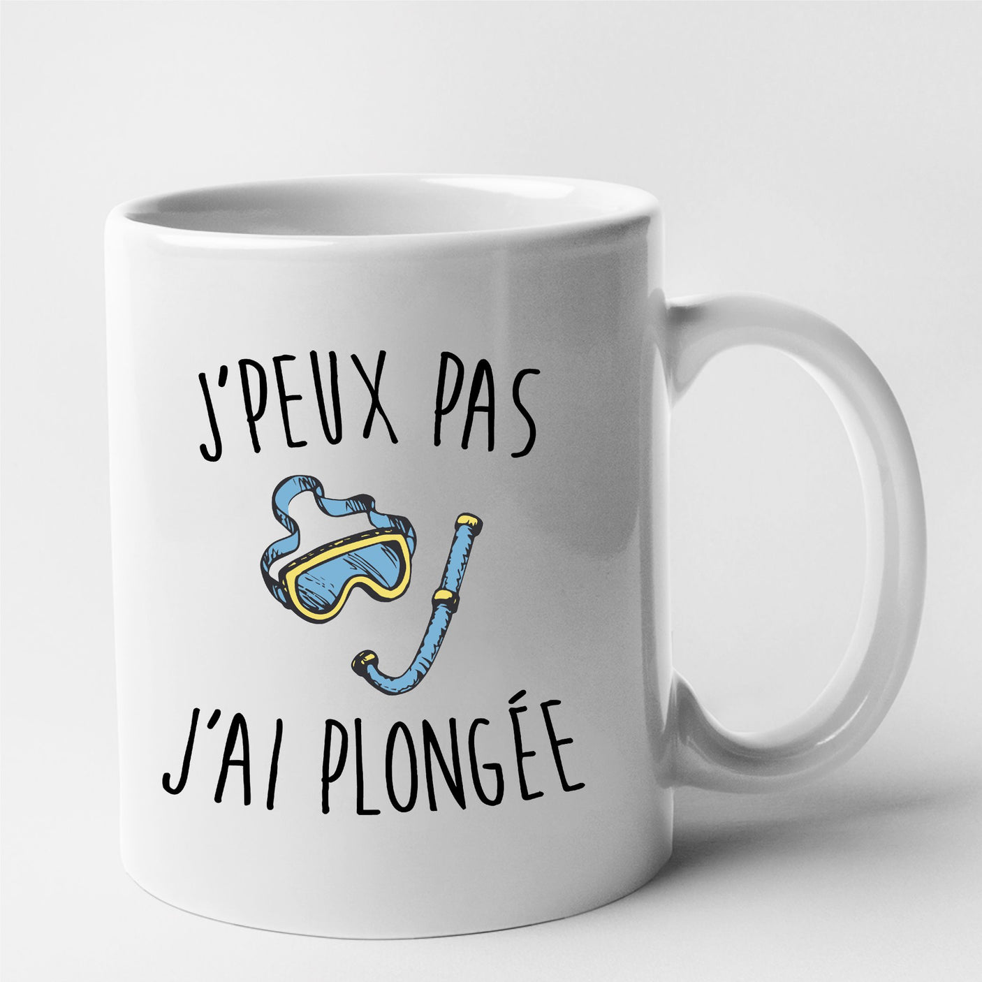 Mug J'peux pas j'ai plongée Blanc