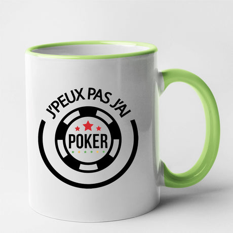 Mug J'peux pas j'ai poker Vert