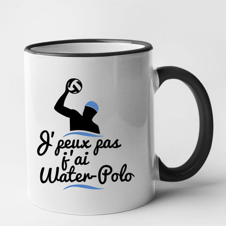Mug J'peux pas j'ai water-polo Noir