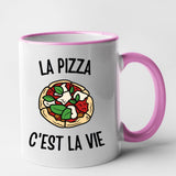 Mug La pizza c'est la vie Rose