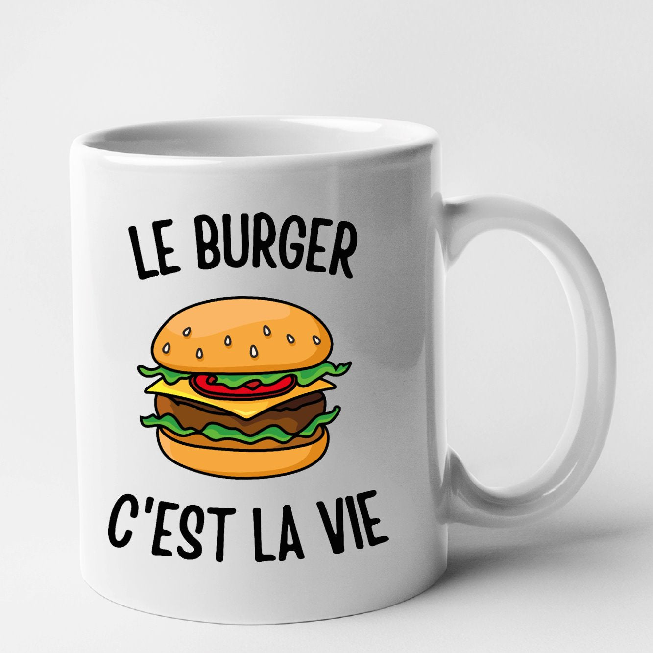 Mug Le burger c'est la vie Blanc