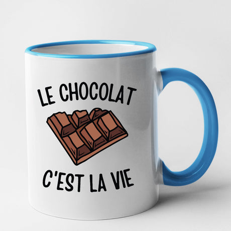 Mug Le chocolat c'est la vie Bleu