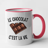 Mug Le chocolat c'est la vie Rouge