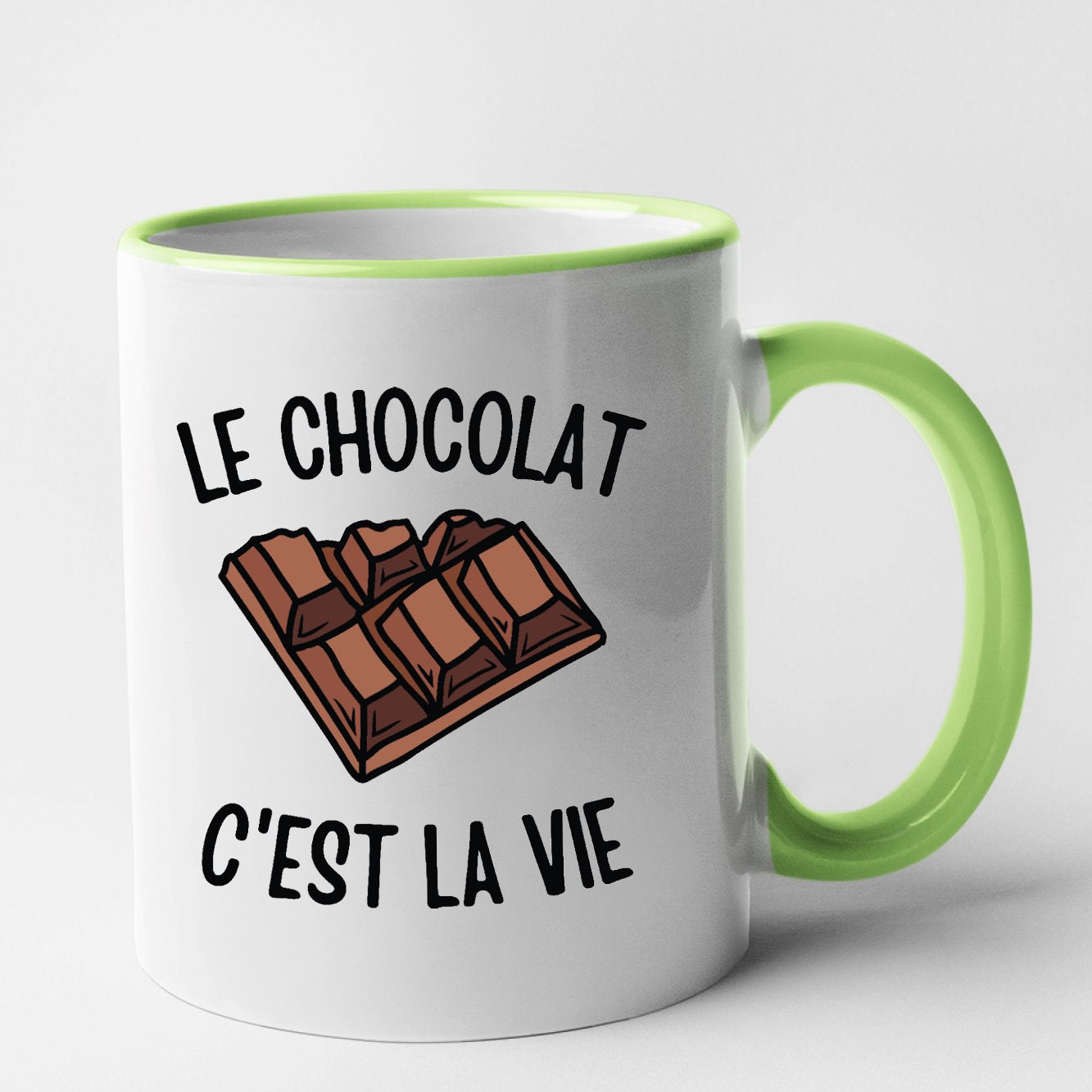 Mug Le chocolat c'est la vie Vert